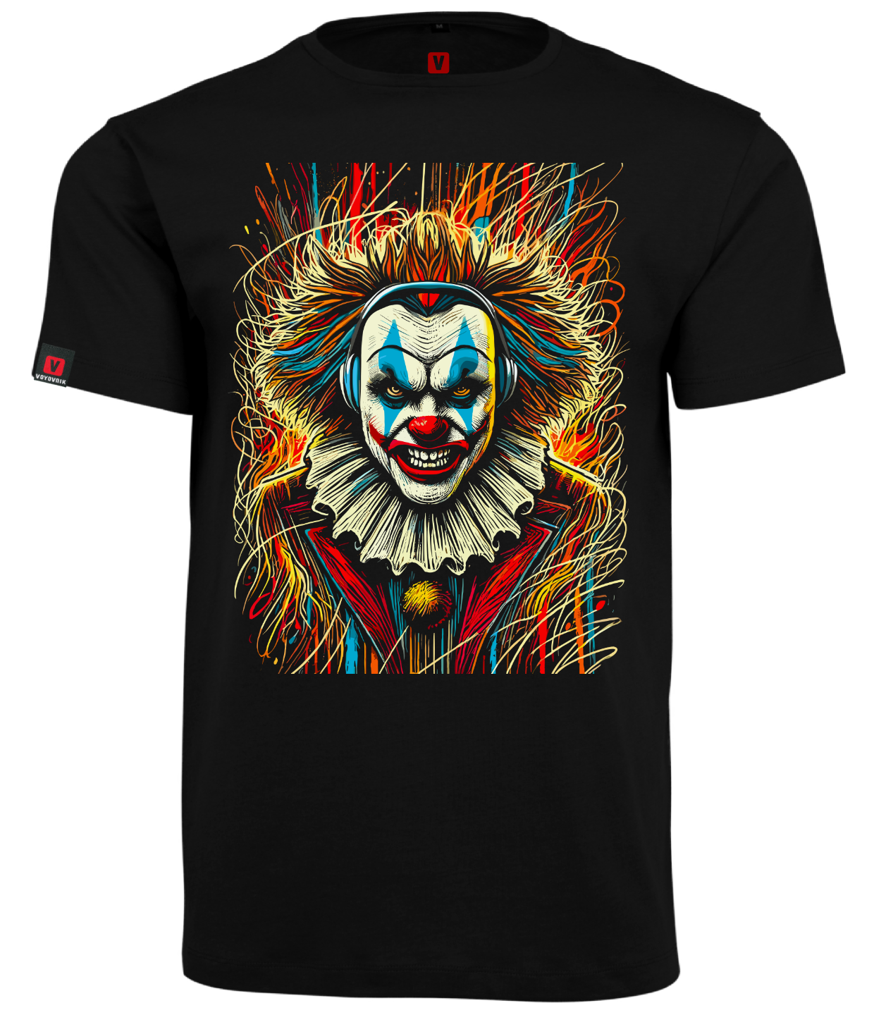 Koszulka męska VOYOVNIK Creepy Clown czarna