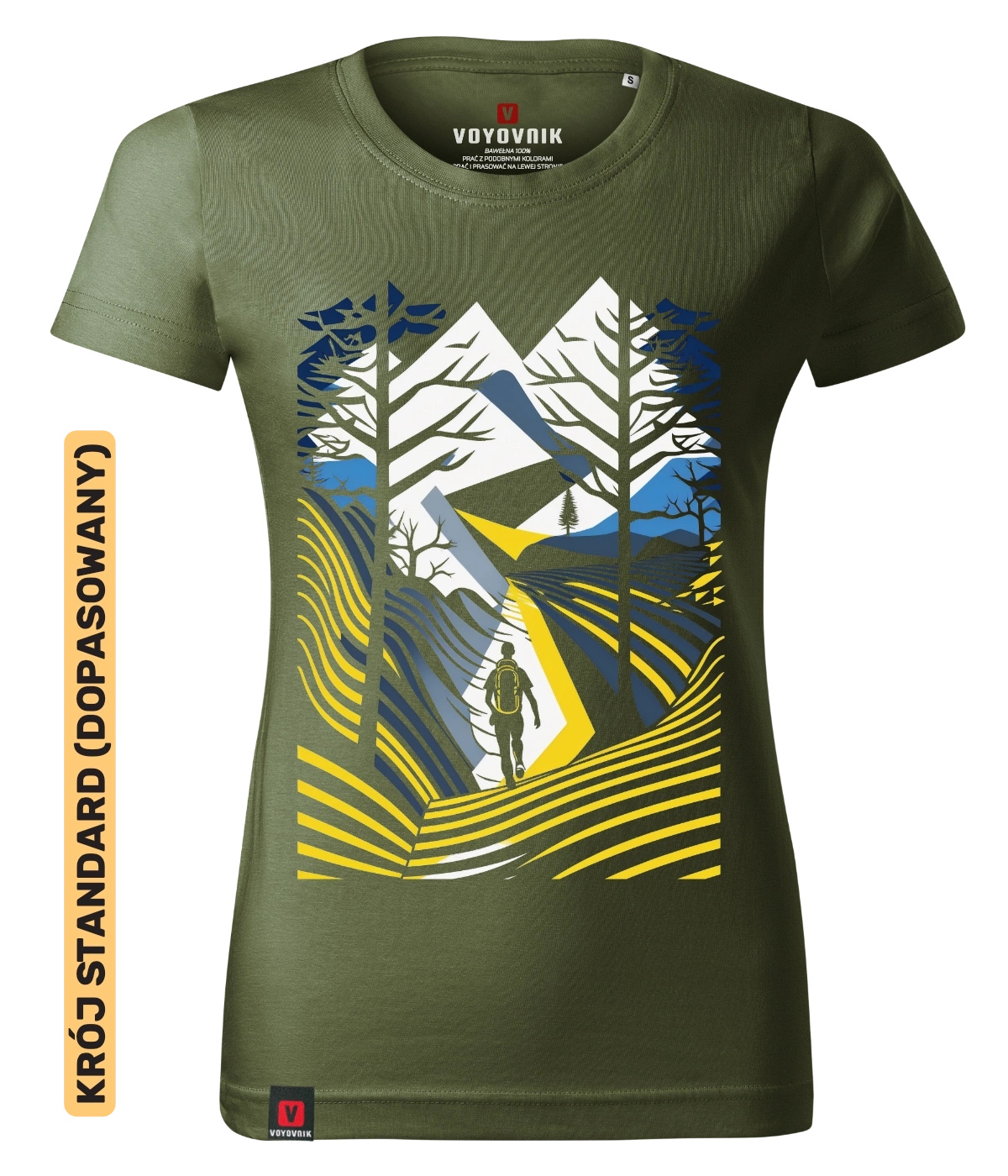 Koszulka damska standard VOYOVNIK Outdoor Adventure khaki