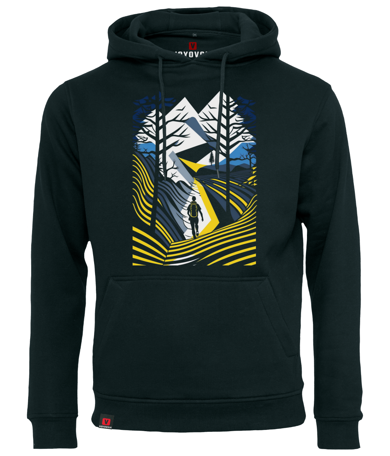 Bluza męska z kapturem VOYOVNIK Outdoor Adventure czarna