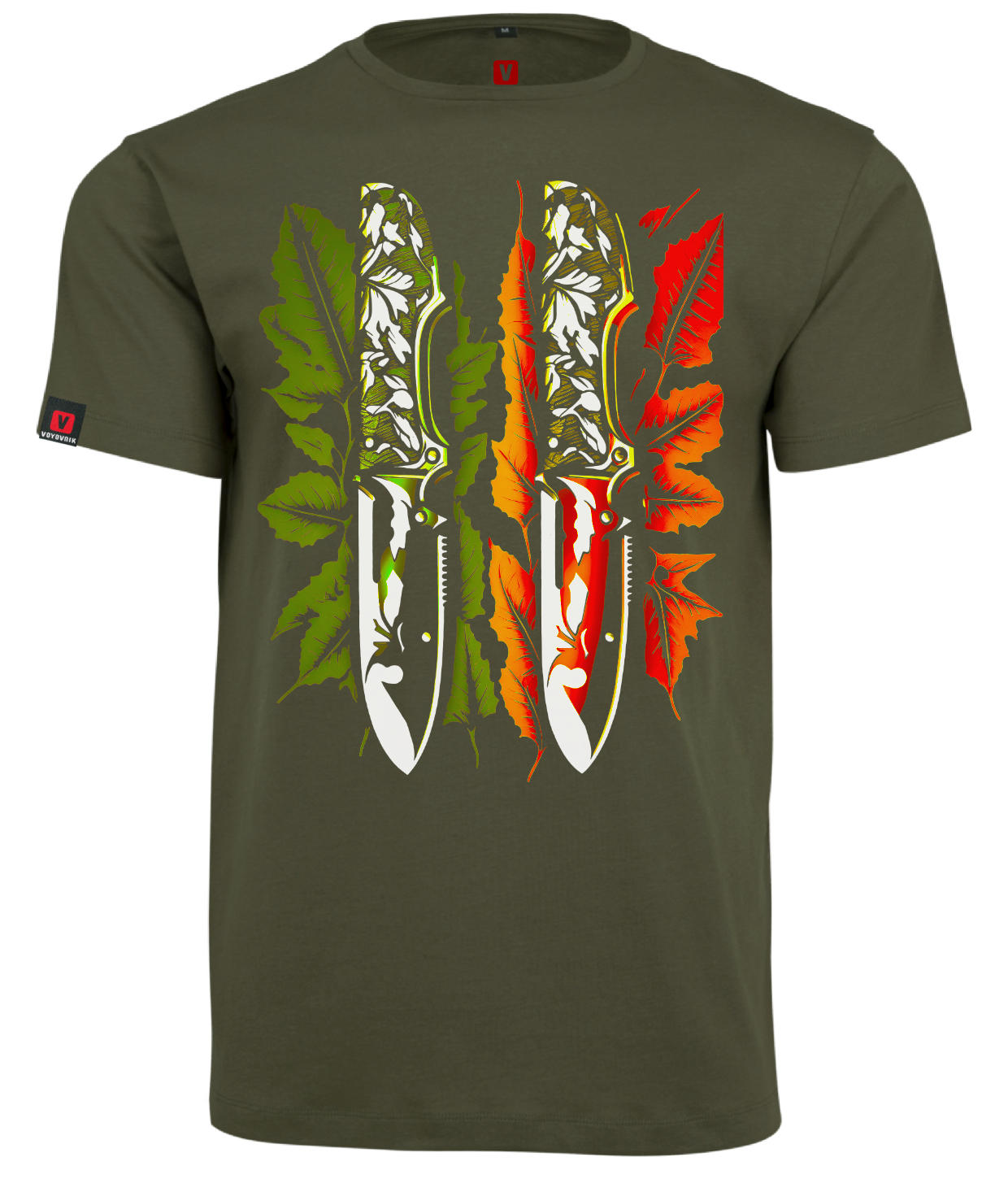 Koszulka męska VOYOVNIK Double Blade olive