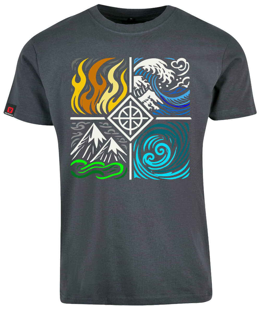 Koszulka męska VOYOVNIK Four Elements szara