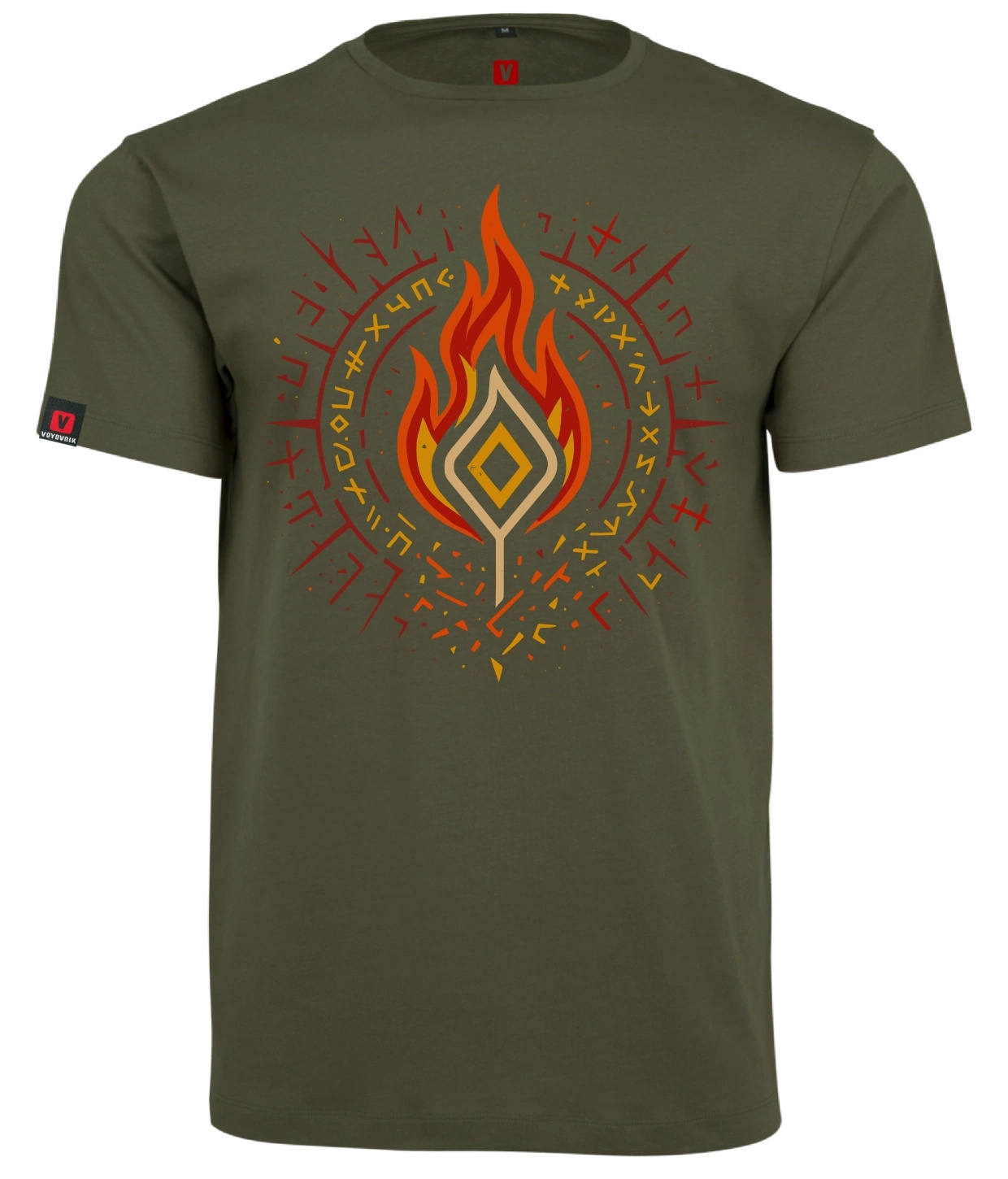 Koszulka męska VOYOVNIK Hollow Flame olive