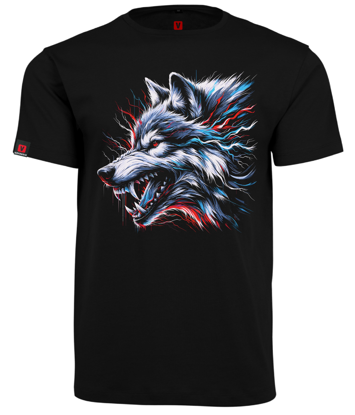 Koszulka męska VOYOVNIK Lone Wolf czarna