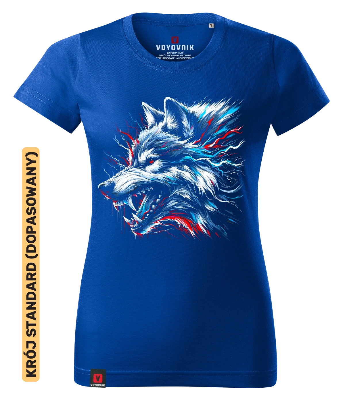 Koszulka damska standard VOYOVNIK Lone Wolf niebieska