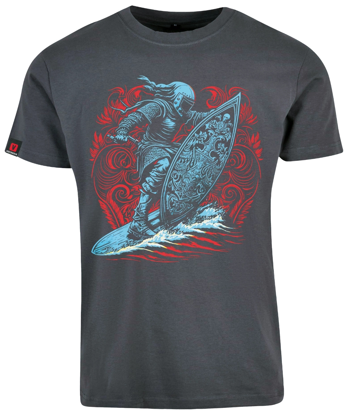 Koszulka męska VOYOVNIK Surfing Knight szara