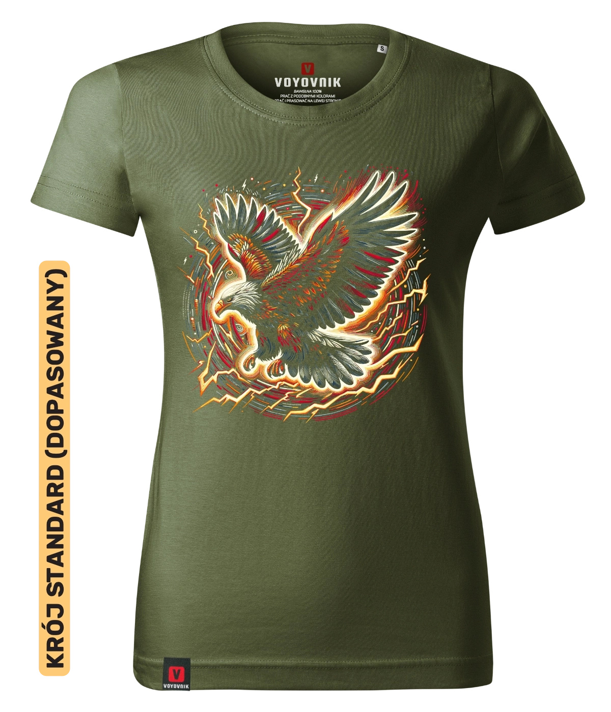 Koszulka damska standard VOYOVNIK Majestic Flight khaki