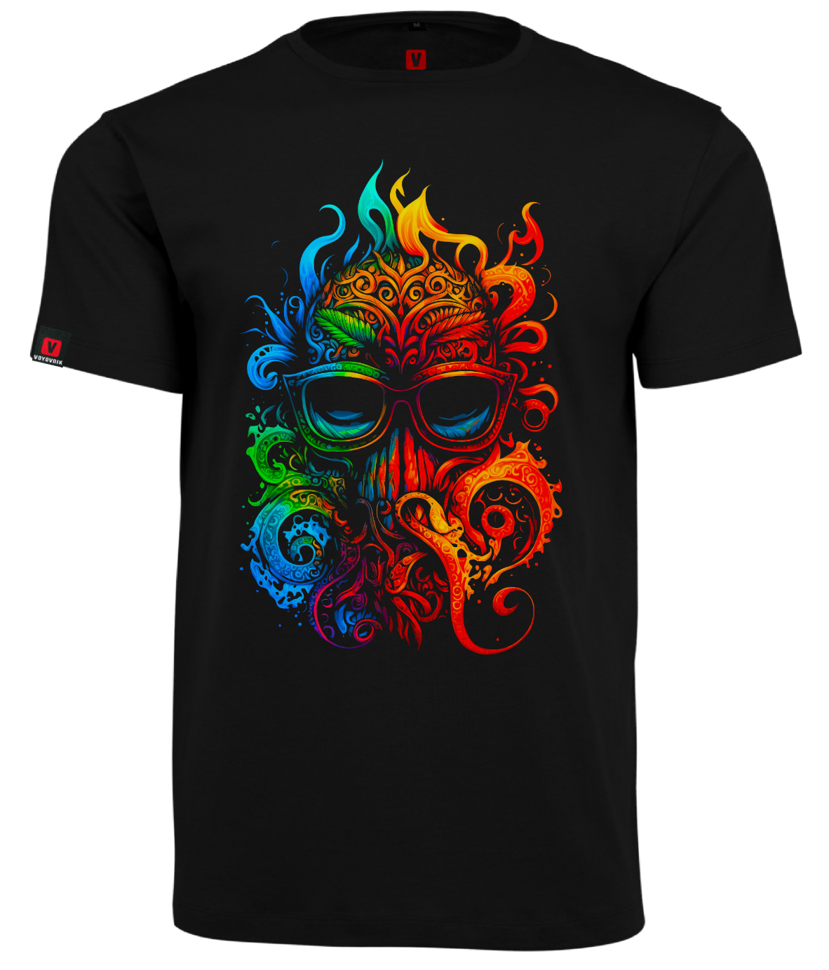 Koszulka męska VOYOVNIK Colorblast Octopus czarna