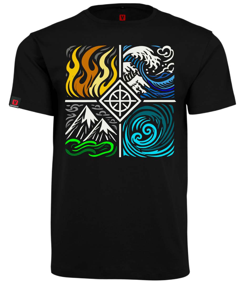 Koszulka męska VOYOVNIK Four Elements czarna