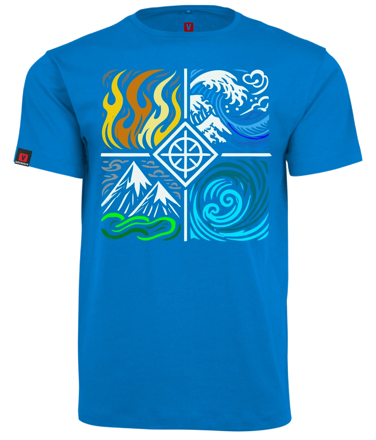 Koszulka męska VOYOVNIK Four Elements niebieska