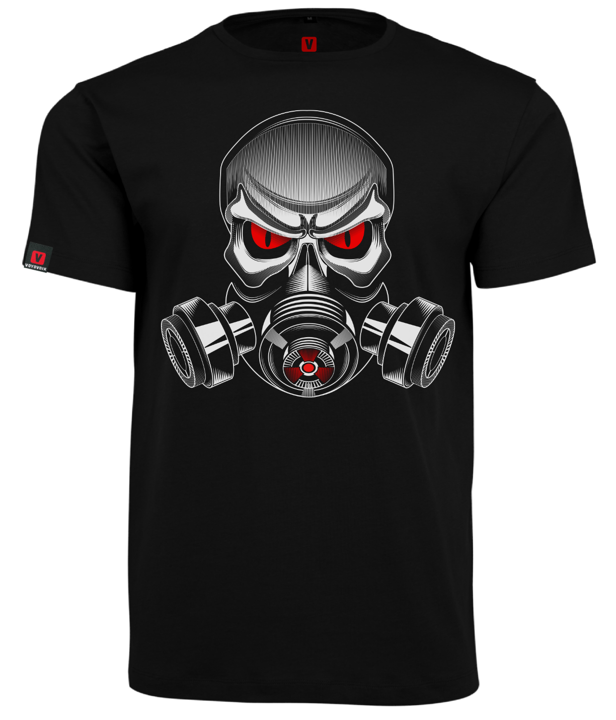 Koszulka męska VOYOVNIK Skull Gas Mask czarna