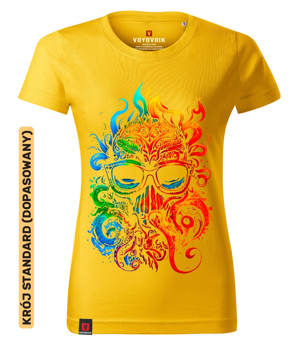 Koszulka damska standard VOYOVNIK Colorblast Octopus żółta