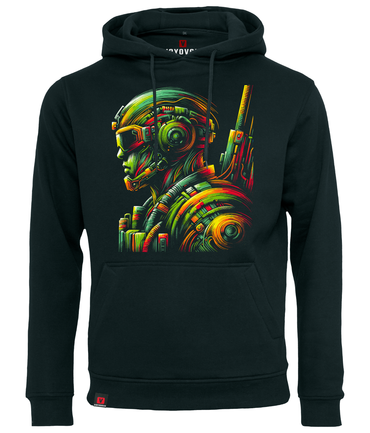 Bluza męska z kapturem VOYOVNIK Digital Warrior czarna