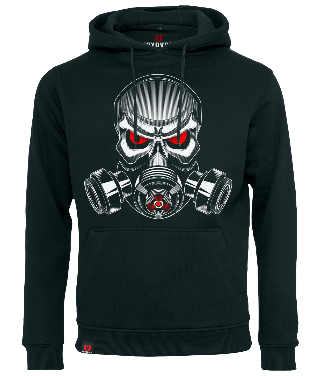 Bluza męska z kapturem VOYOVNIK Skull Gas Mask czarna
