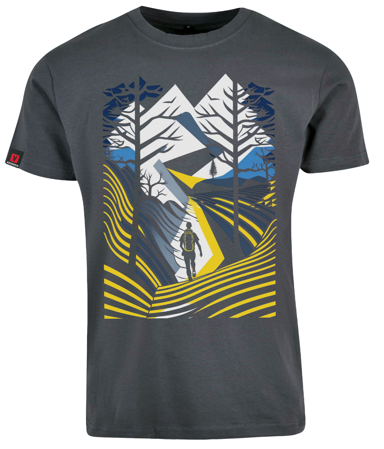Koszulka męska VOYOVNIK Outdoor Adventure szara
