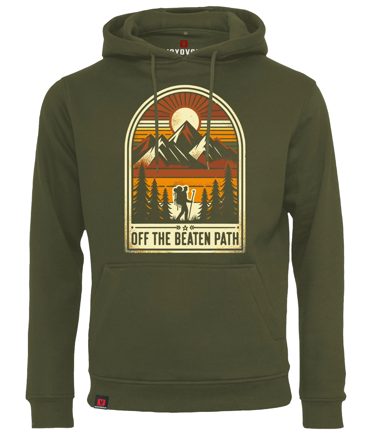 Bluza męska z kapturem VOYOVNIK Off The Beaten Path olive