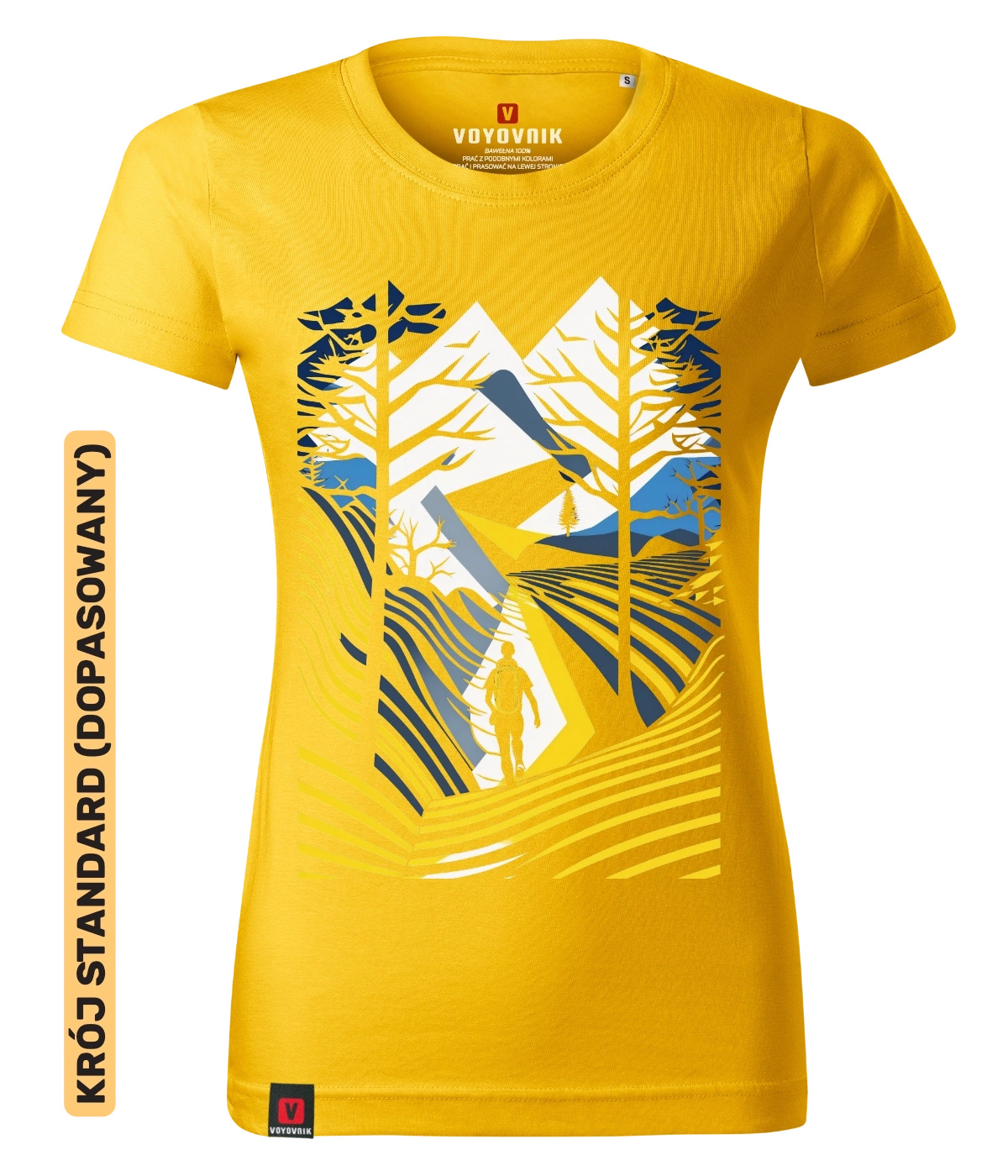 Koszulka damska standard VOYOVNIK Outdoor Adventure żółta