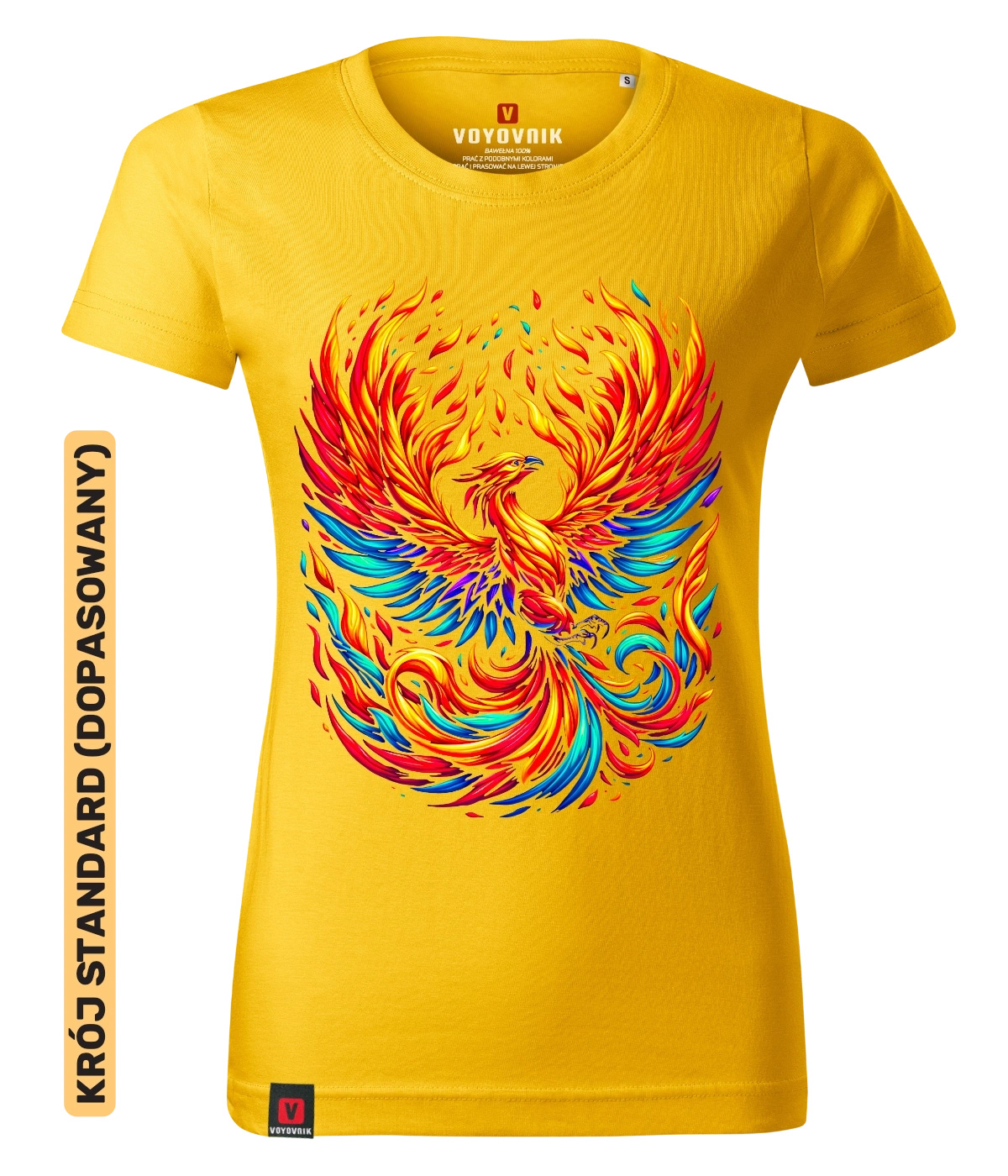 Koszulka damska standard VOYOVNIK Rising Phoenix żółta