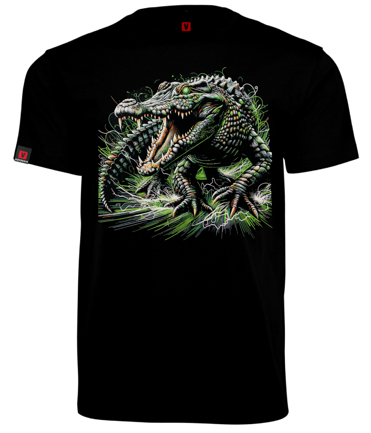 Koszulka męska VOYOVNIK Aligator Fury czarna