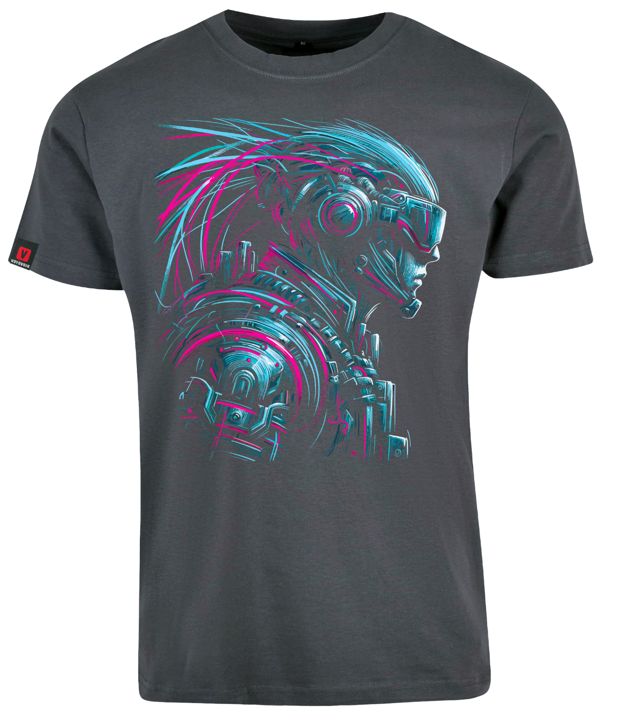 Koszulka męska VOYOVNIK Neon Cyborg szara