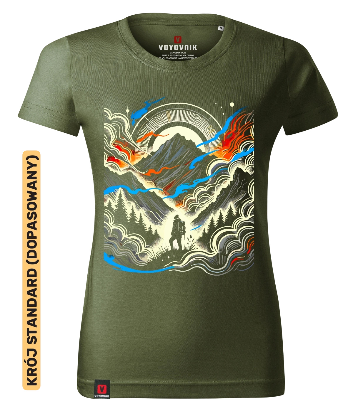 Koszulka damska standard VOYOVNIK Misty Voyager khaki