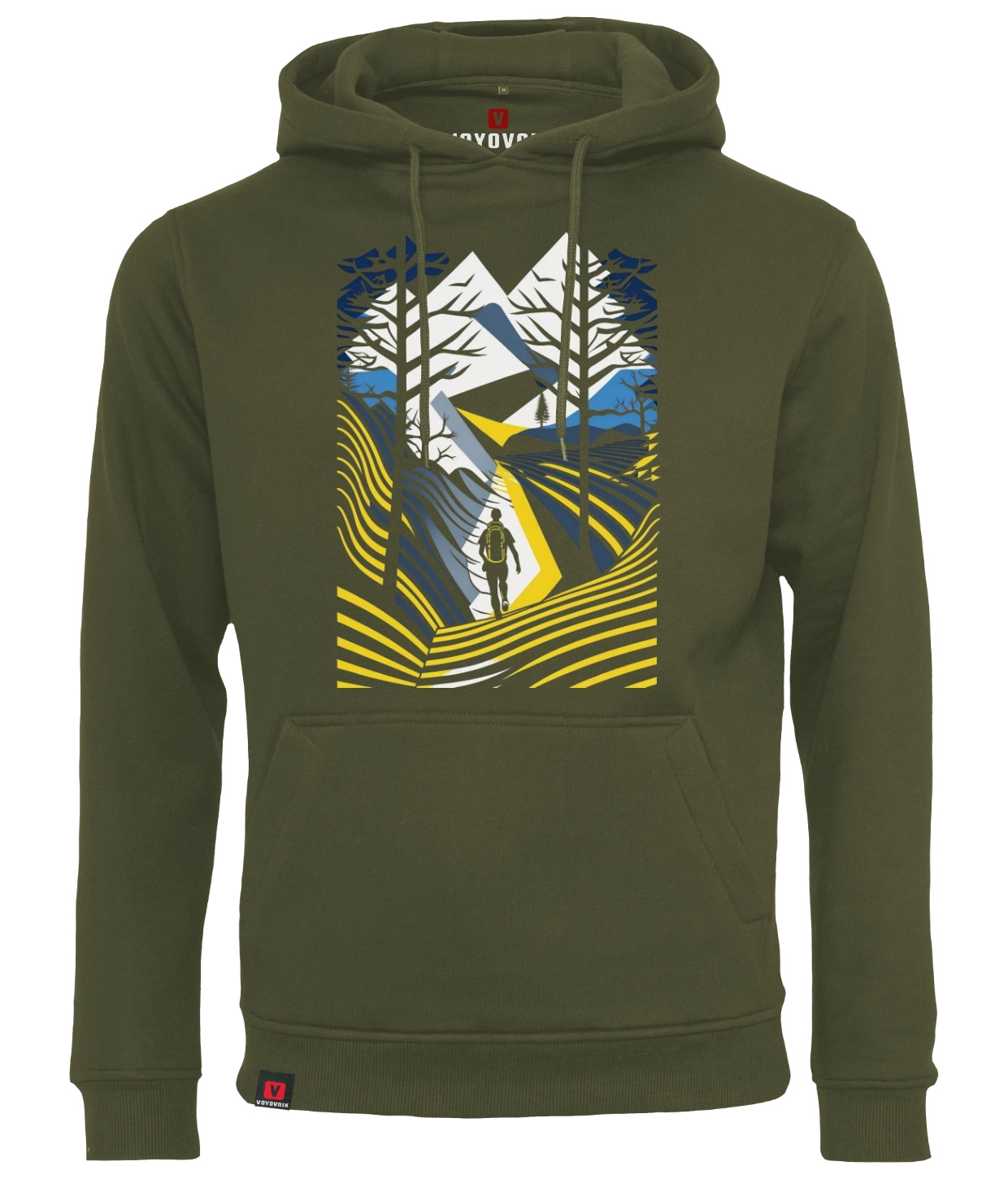 Bluza męska z kapturem VOYOVNIK Outdoor Adventure olive