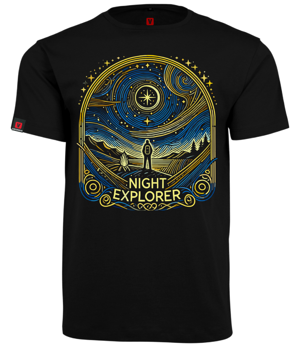 Koszulka męska VOYOVNIK Night Explorer czarna