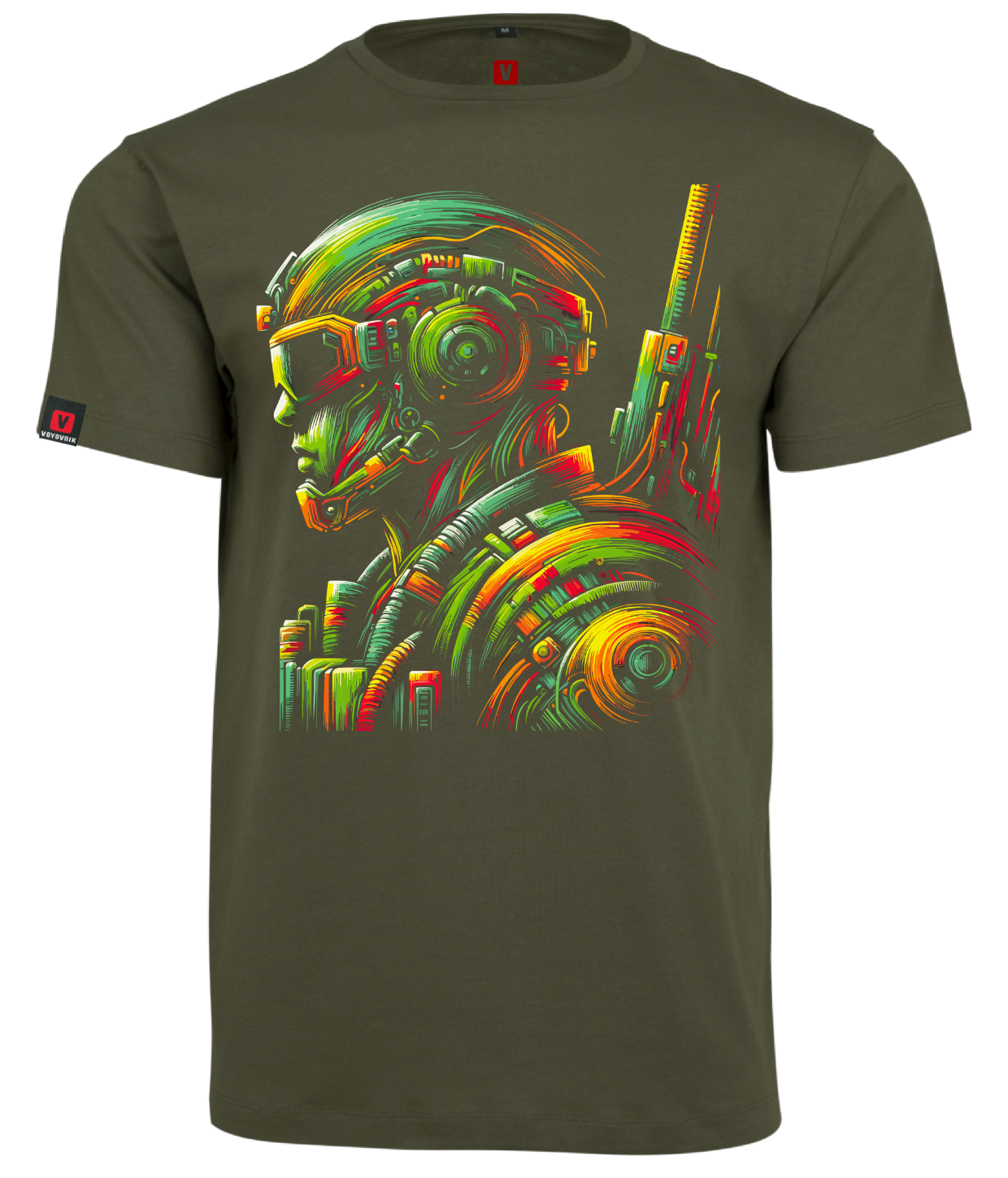 Koszulka męska VOYOVNIK Digital Warrior olive