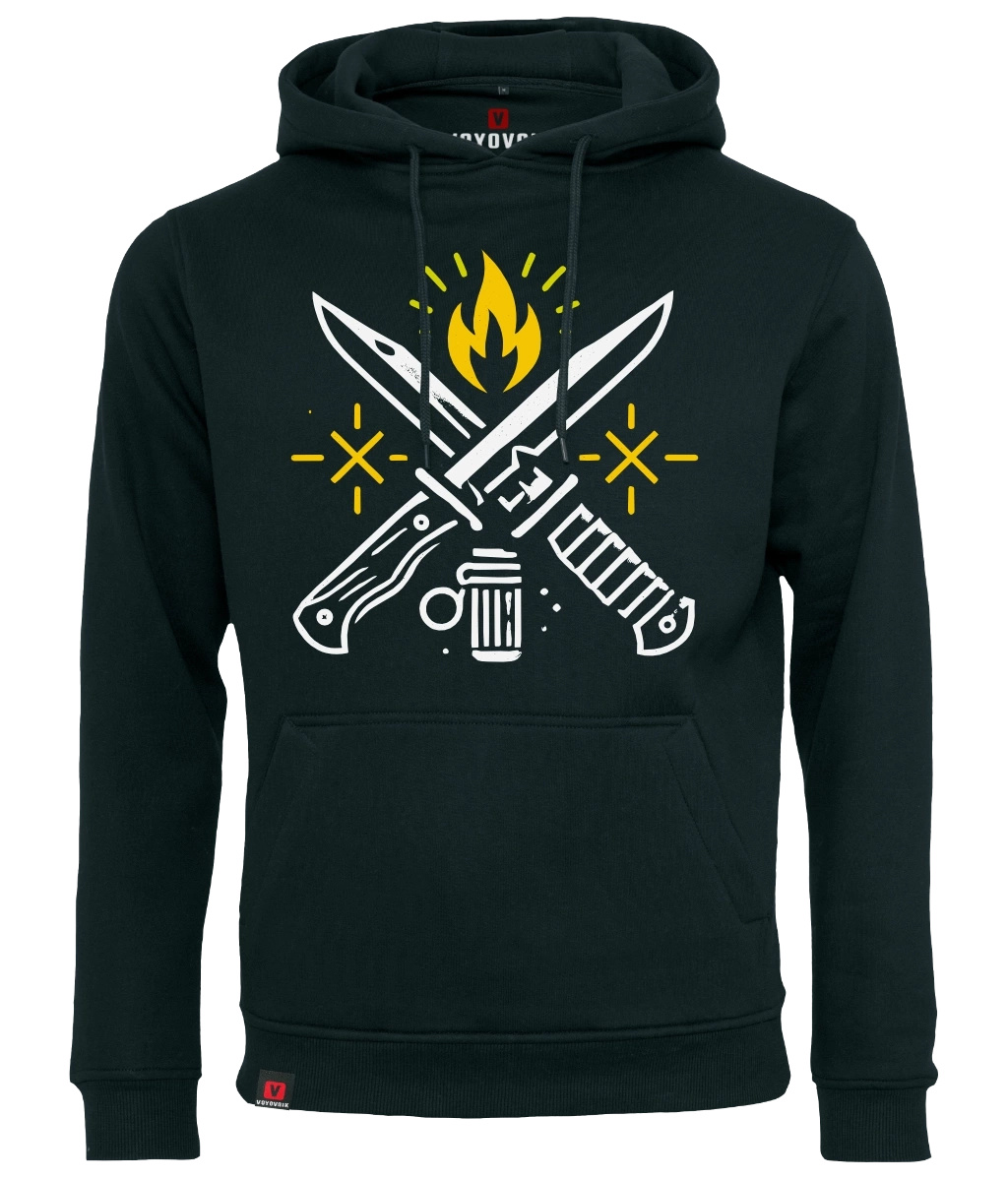 Bluza męska z kapturem VOYOVNIK Survival Mode czarna