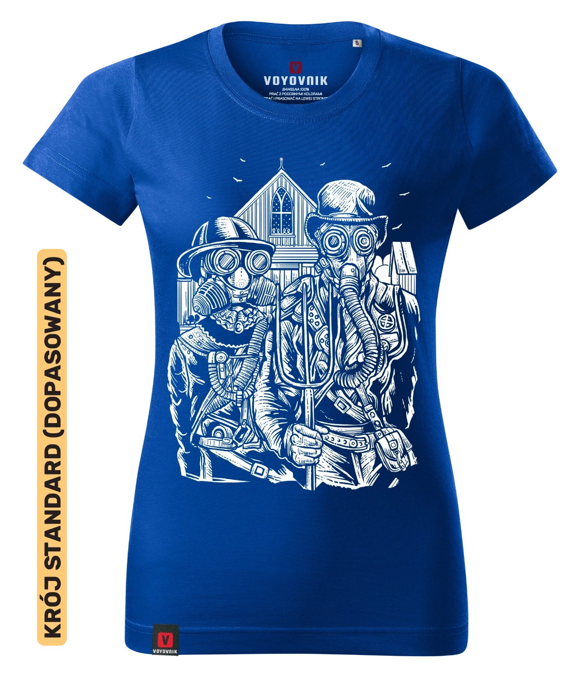 Koszulka damska standard VOYOVNIK American Steampunk niebieska