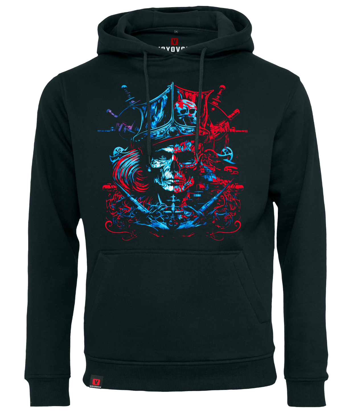 Bluza męska z kapturem VOYOVNIK Crimson Corsair czarna