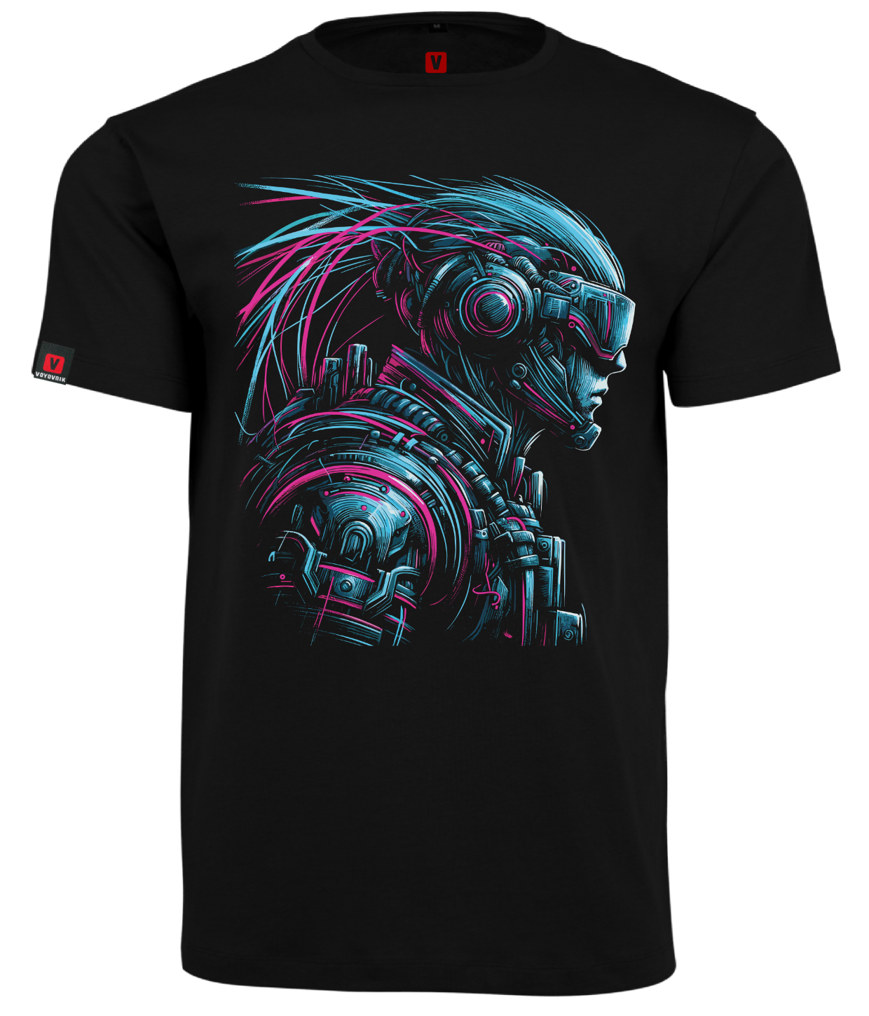 Koszulka męska VOYOVNIK Neon Cyborg czarna