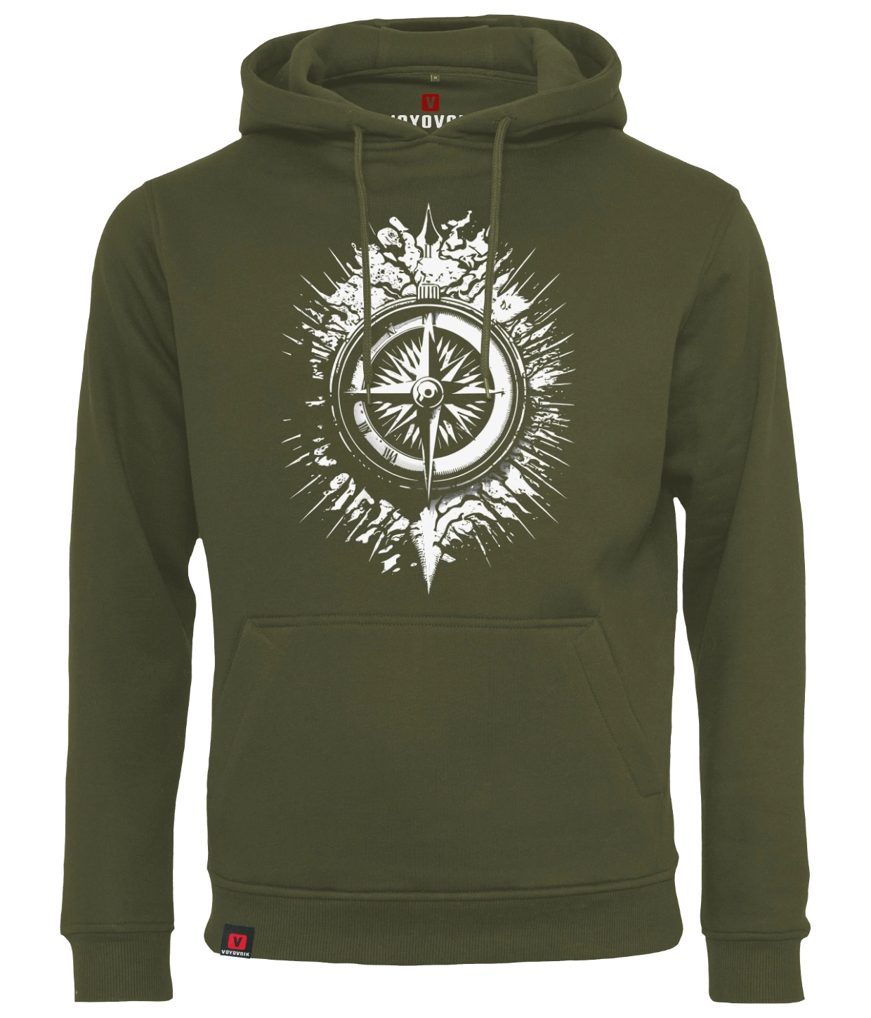 Bluza męska z kapturem VOYOVNIK The Traveller's Guide olive