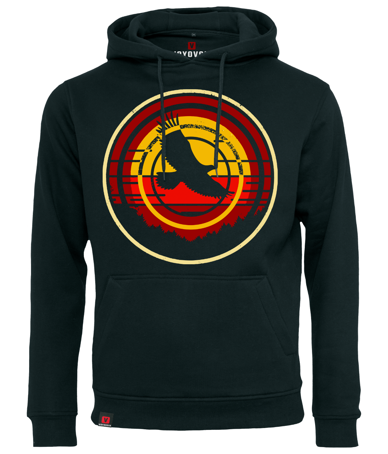 Bluza męska z kapturem VOYOVNIK Mountain Eagle czarna