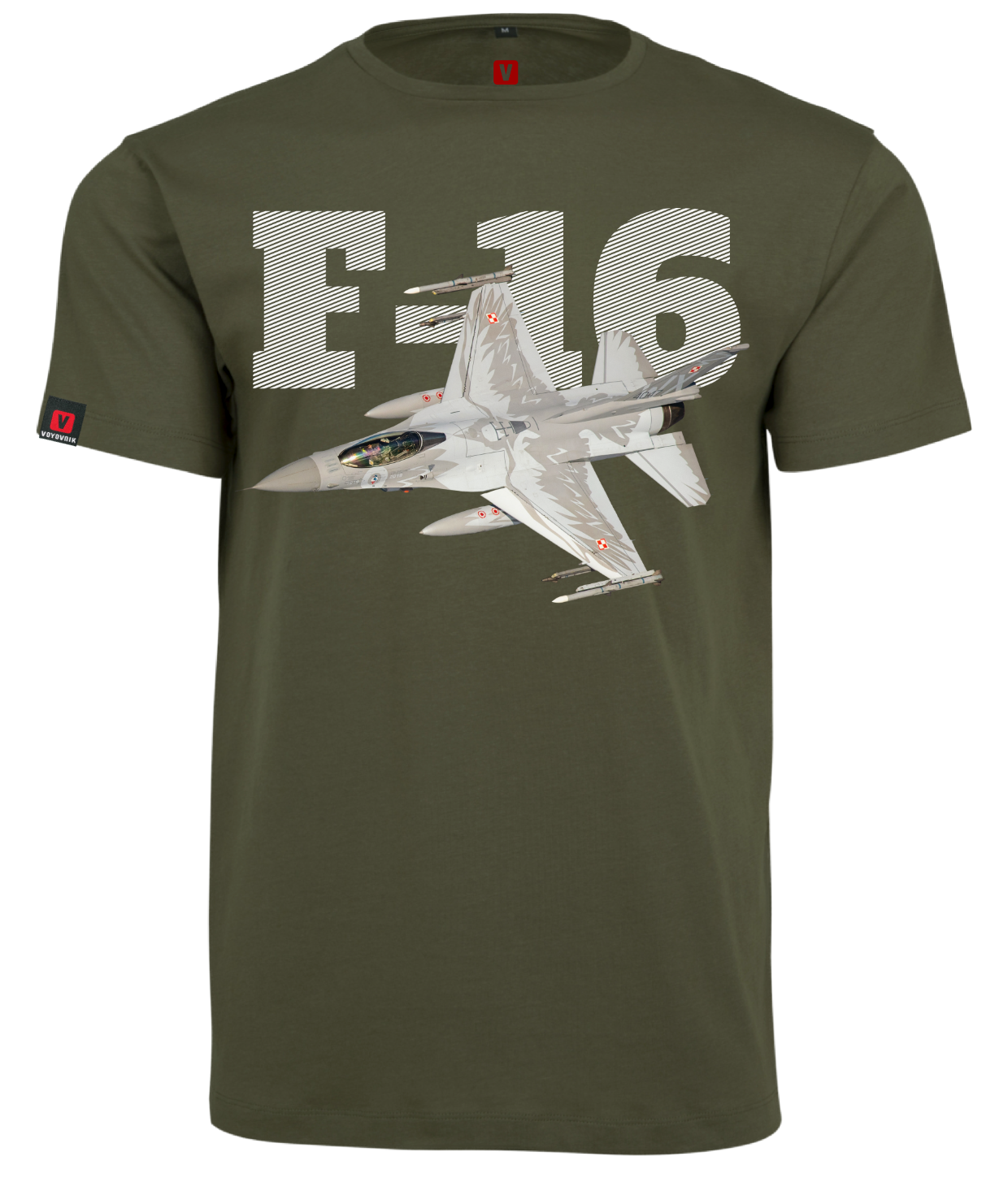 Koszulka męska VOYOVNIK F-16 Siły Powietrzne RP olive