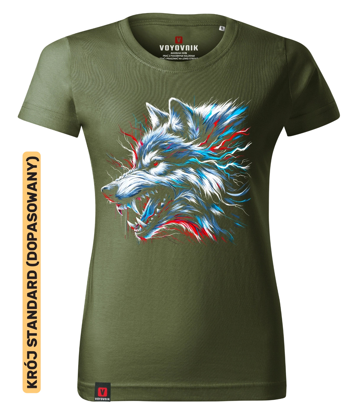 Koszulka damska standard VOYOVNIK Lone Wolf khaki