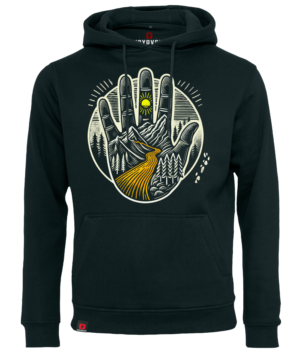 Bluza męska z kapturem VOYOVNIK Hand Of Trails czarna