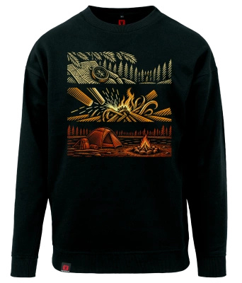Bluza męska VOYOVNIK "Campcraft Stories" - czarna