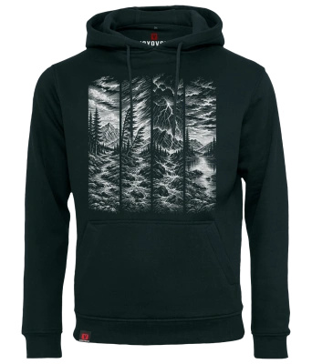 Bluza męska z kapturem VOYOVNIK "Storm Front (mono)" - czarna