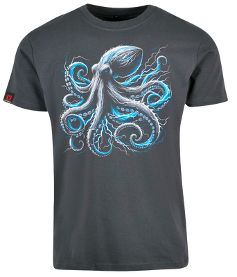 Koszulka męska VOYOVNIK "Ocean Predator" - szara, rozmiar S [OUTLET]