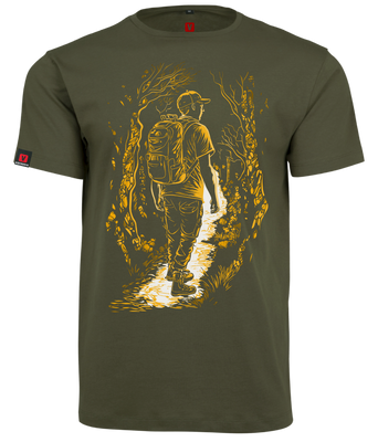 Koszulka męska VOYOVNIK "Trail Explorer" - olive, rozmiar L [OUTLET]
