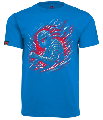 Koszulka męska VOYOVNIK "Shadow Warrior" - niebieska