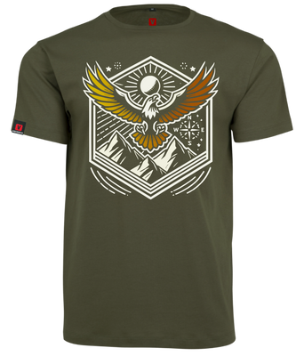 Koszulka męska VOYOVNIK "Summit Wings" - olive, rozmiar L [OUTLET]