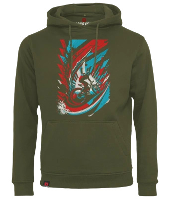 Bluza męska z kapturem VOYOVNIK "Wild Rider (V2)" - olive