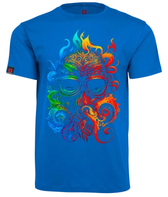 Koszulka męska VOYOVNIK "Colorblast Octopus" - niebieska