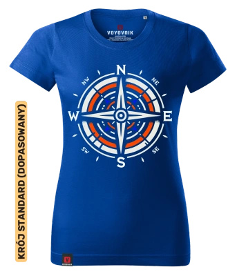Koszulka damska standard VOYOVNIK "Direction Point" - niebieska