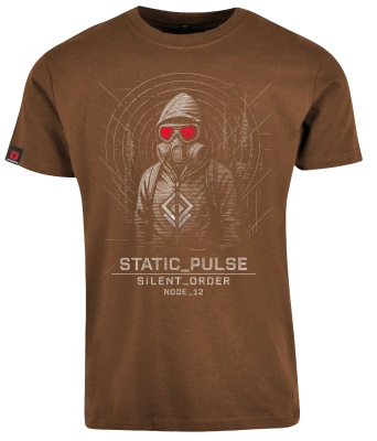 Koszulka męska VOYOVNIK "Static Pulse" - jasny brąz