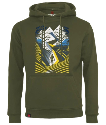 Bluza męska z kapturem VOYOVNIK "Outdoor Adventure" - olive