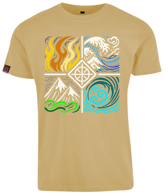 Koszulka męska VOYOVNIK "Four Elements" - jasny beż, rozmiar S [OUTLET]
