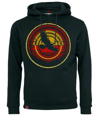 Bluza męska z kapturem VOYOVNIK "Mountain Eagle (V2)" - czarna