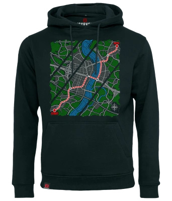 Bluza męska z kapturem VOYOVNIK "Urban Wayfinder" - czarna